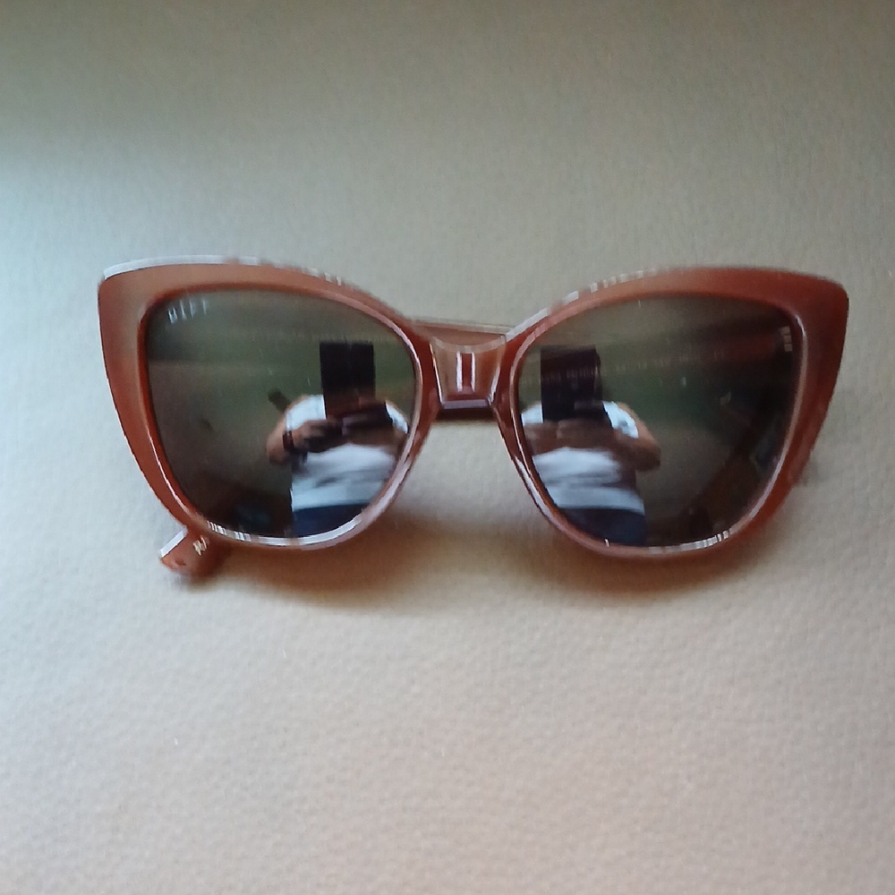 Diff Eyewear Brown Cat-Eye Sunglasses - image 1